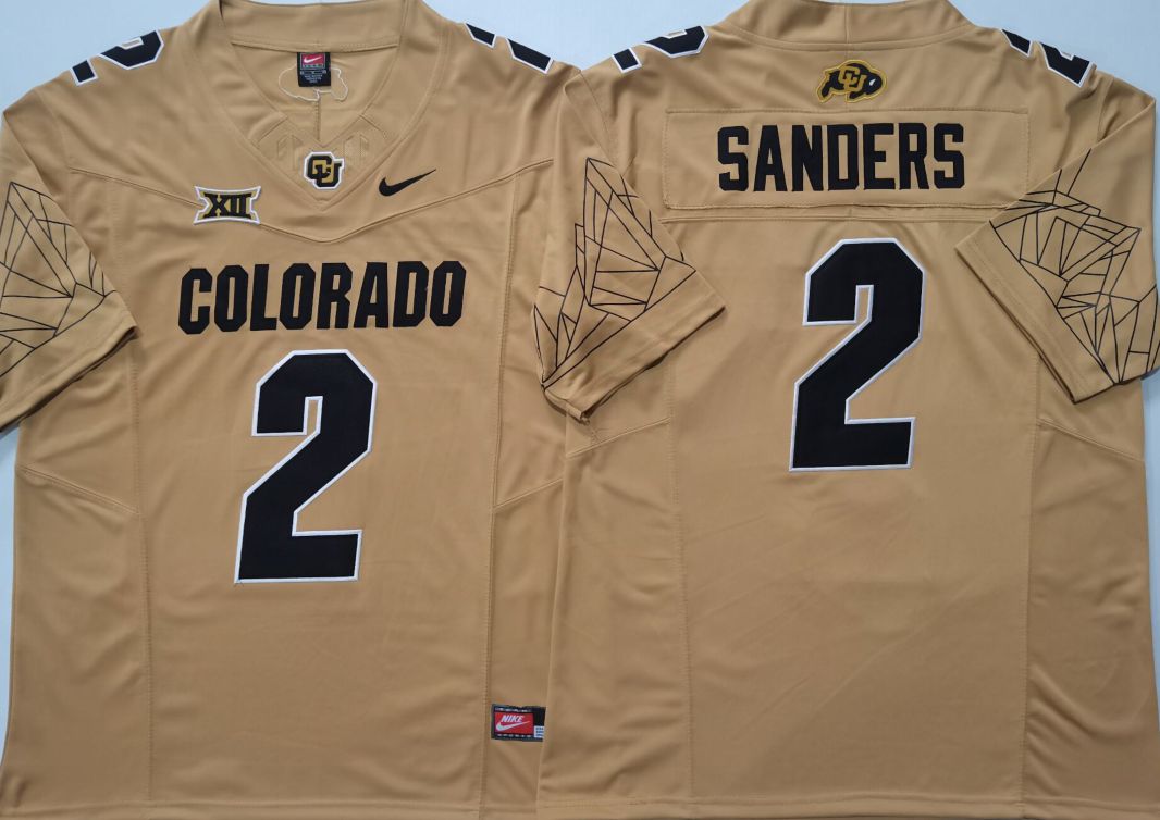 Men Colorado Buffaloes #2 Sanders Yellow 2025 Nike Limited NCAA Jersey->more ncaa teams->NCAA Jersey
